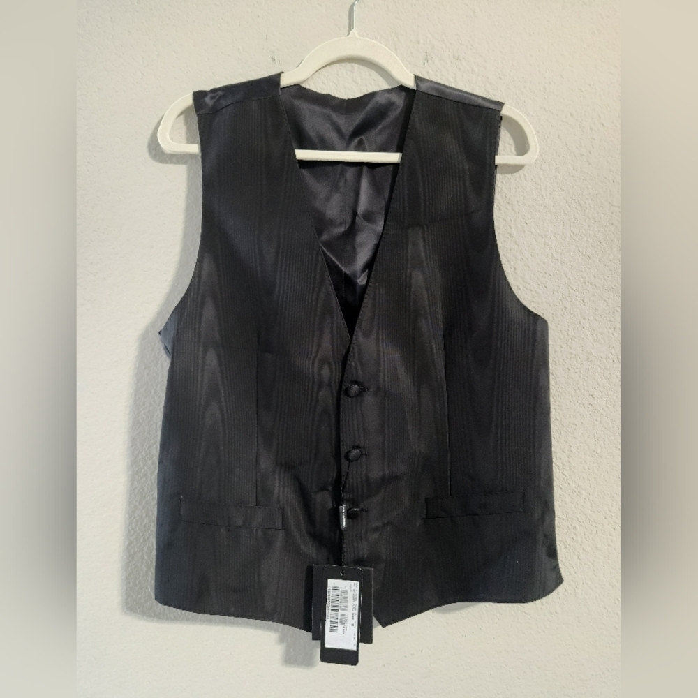Dolce & Gabbana NWT Men’s Wood Stripe Button-up 100% Silk vest size 50 (US 40)